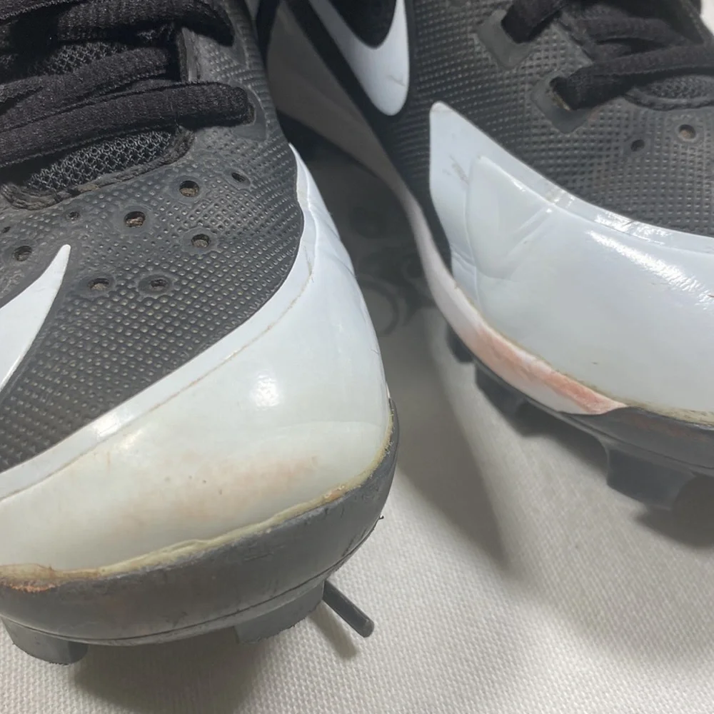 Nike Alpha Huarache‎ Baseball Cleats 1.5 Y Black White Pro Mid 923434-011